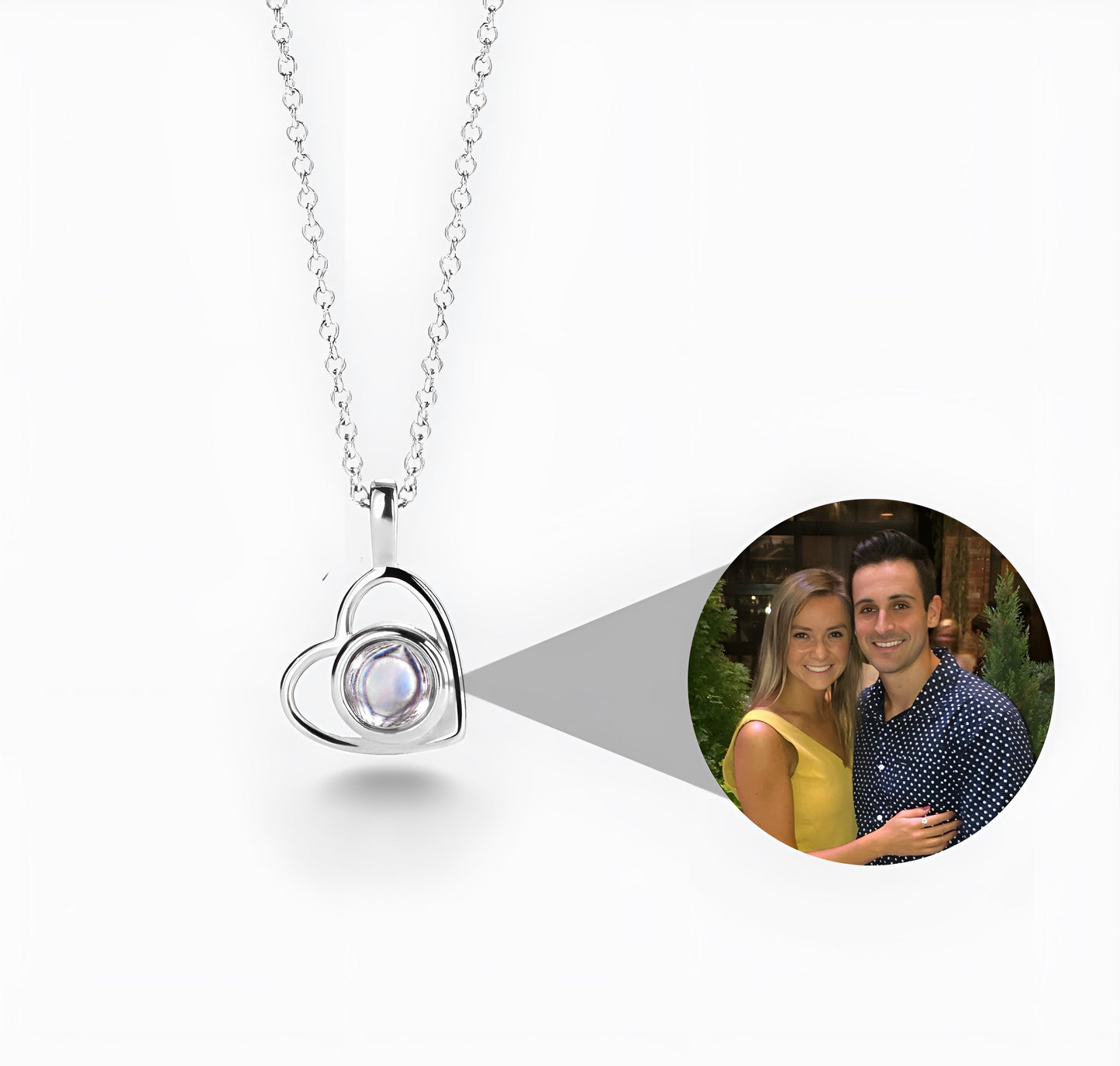Custom Heart Photo Necklace