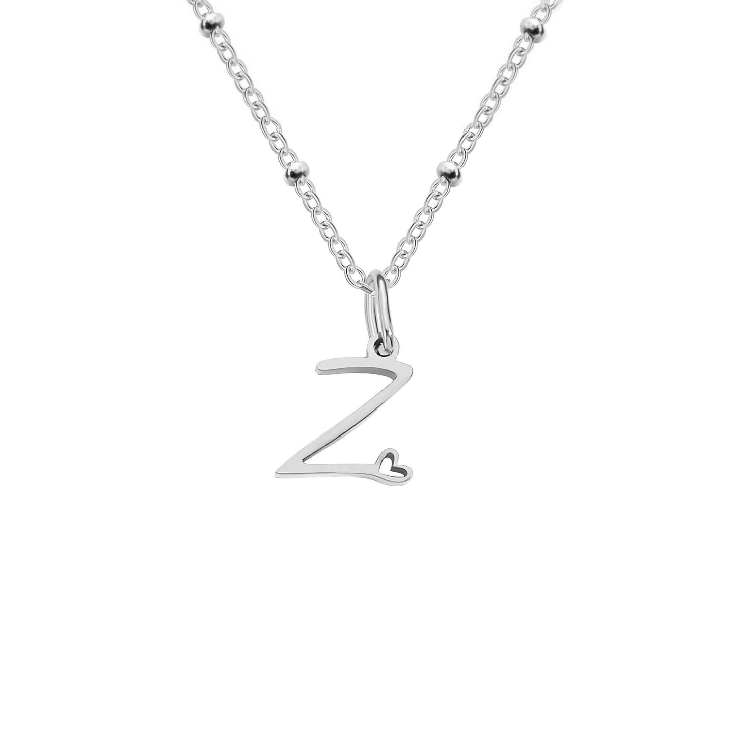 Love Initial Alphabet Necklace