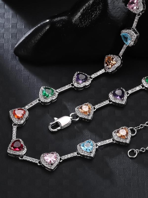 Heart Shaped Gem Necklace