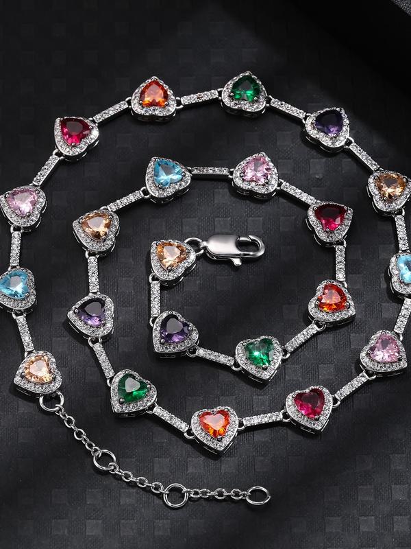 Heart Shaped Gem Necklace