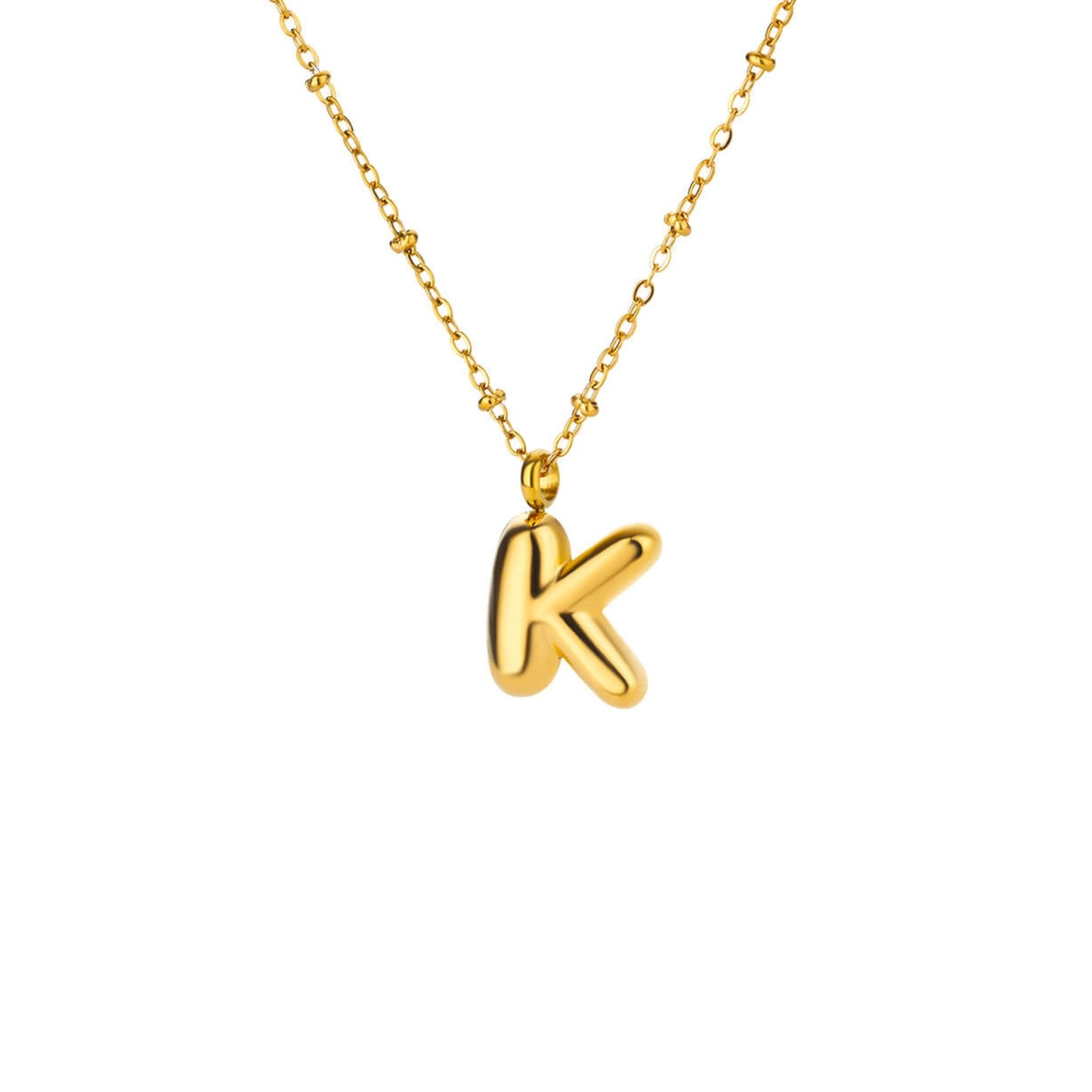 Bubble Initial Necklace