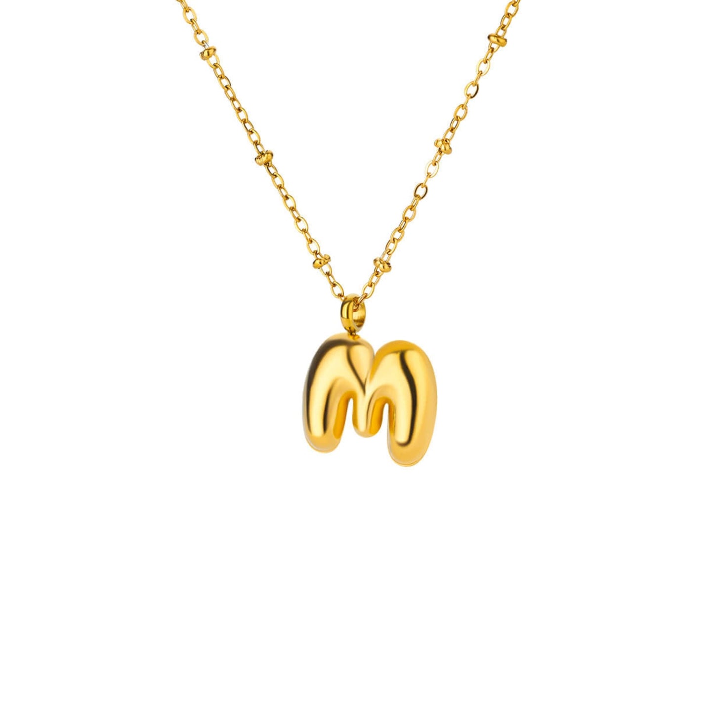 Bubble Initial Necklace