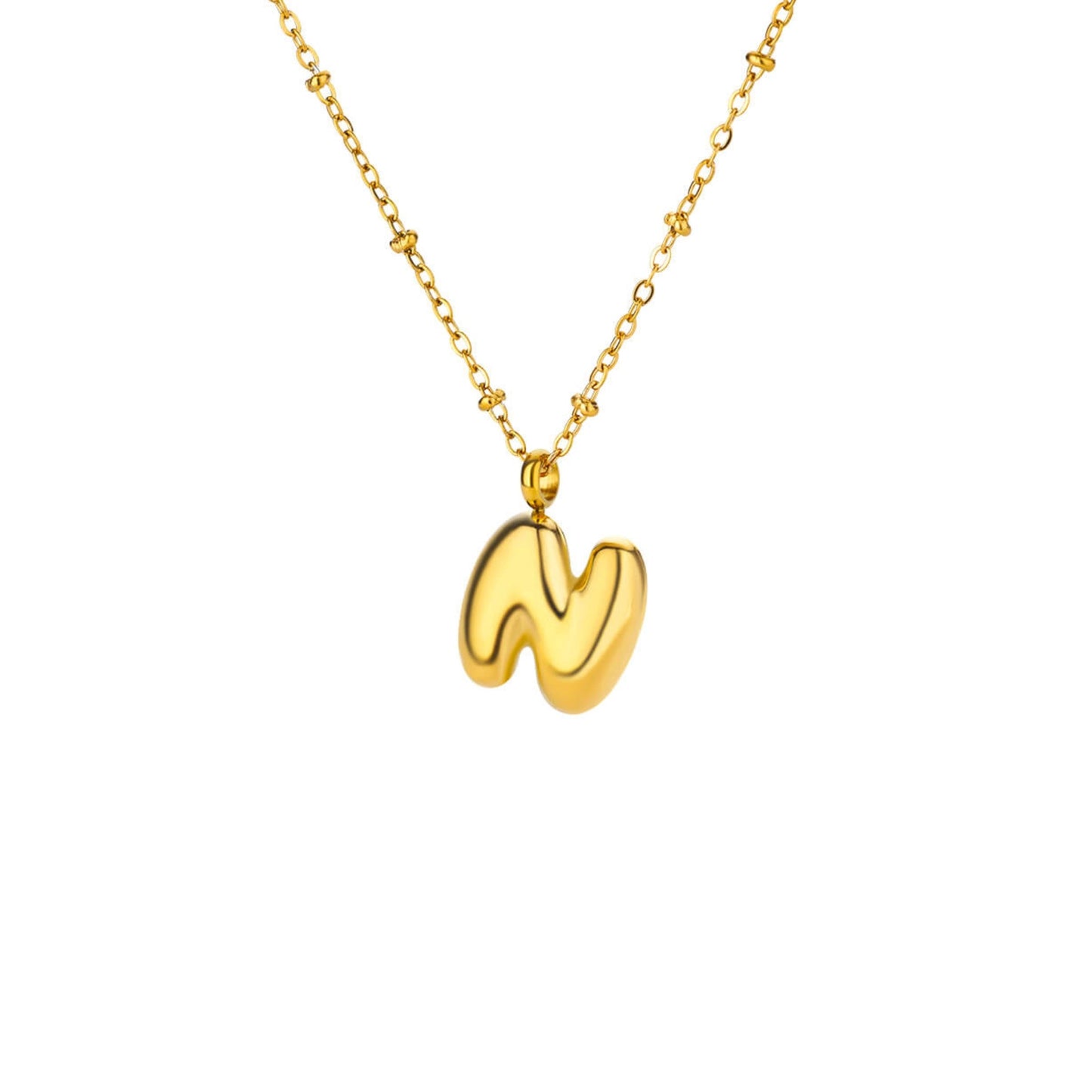 Bubble Initial Necklace