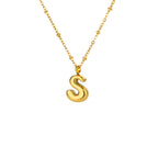Bubble Initial Necklace