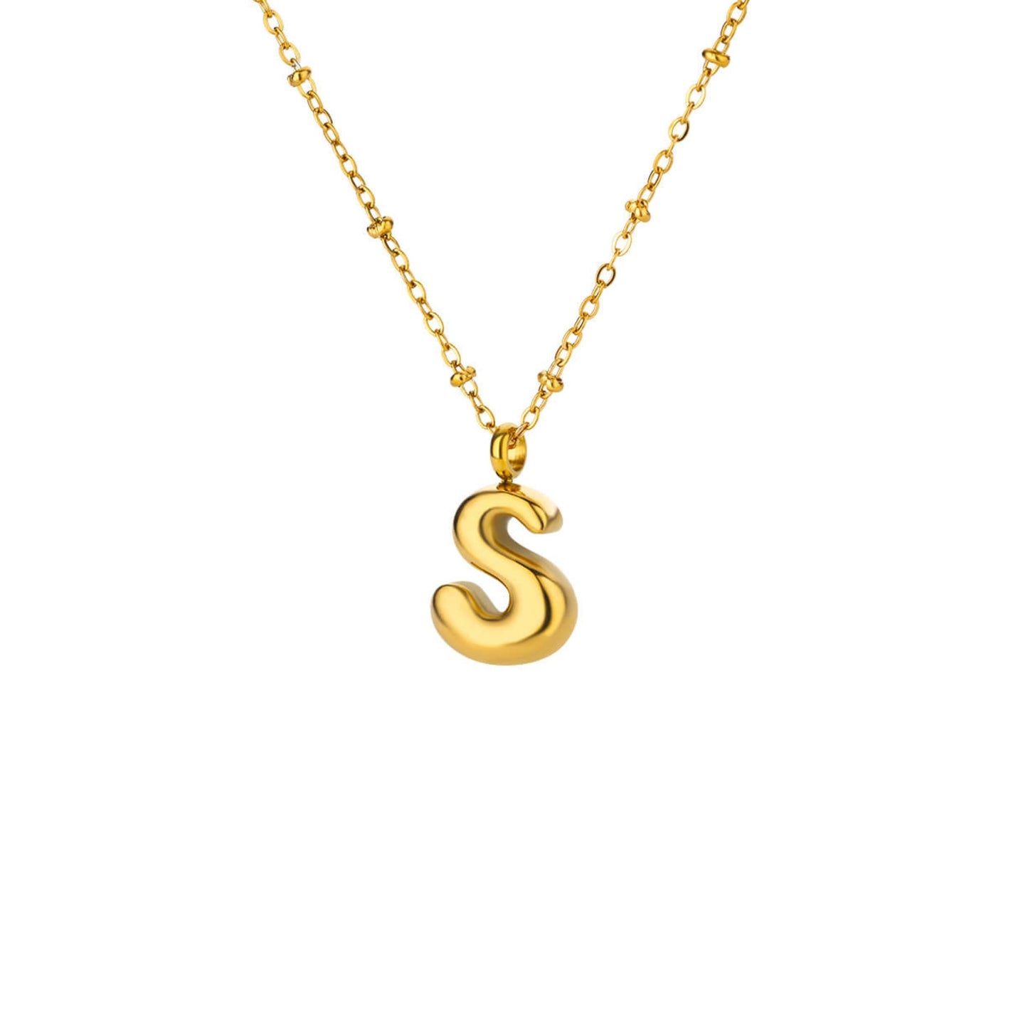 Bubble Initial Necklace