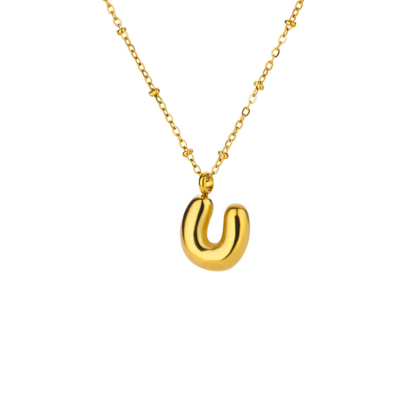 Bubble Initial Necklace