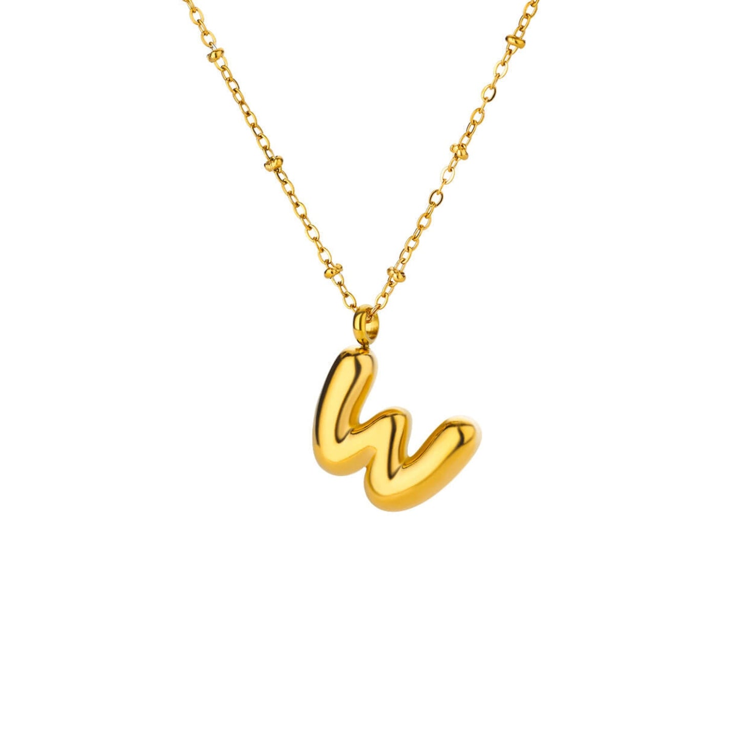 Bubble Initial Necklace