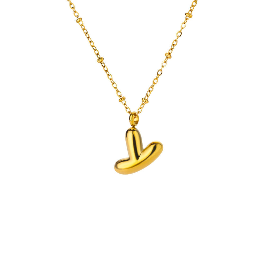 Bubble Initial Necklace