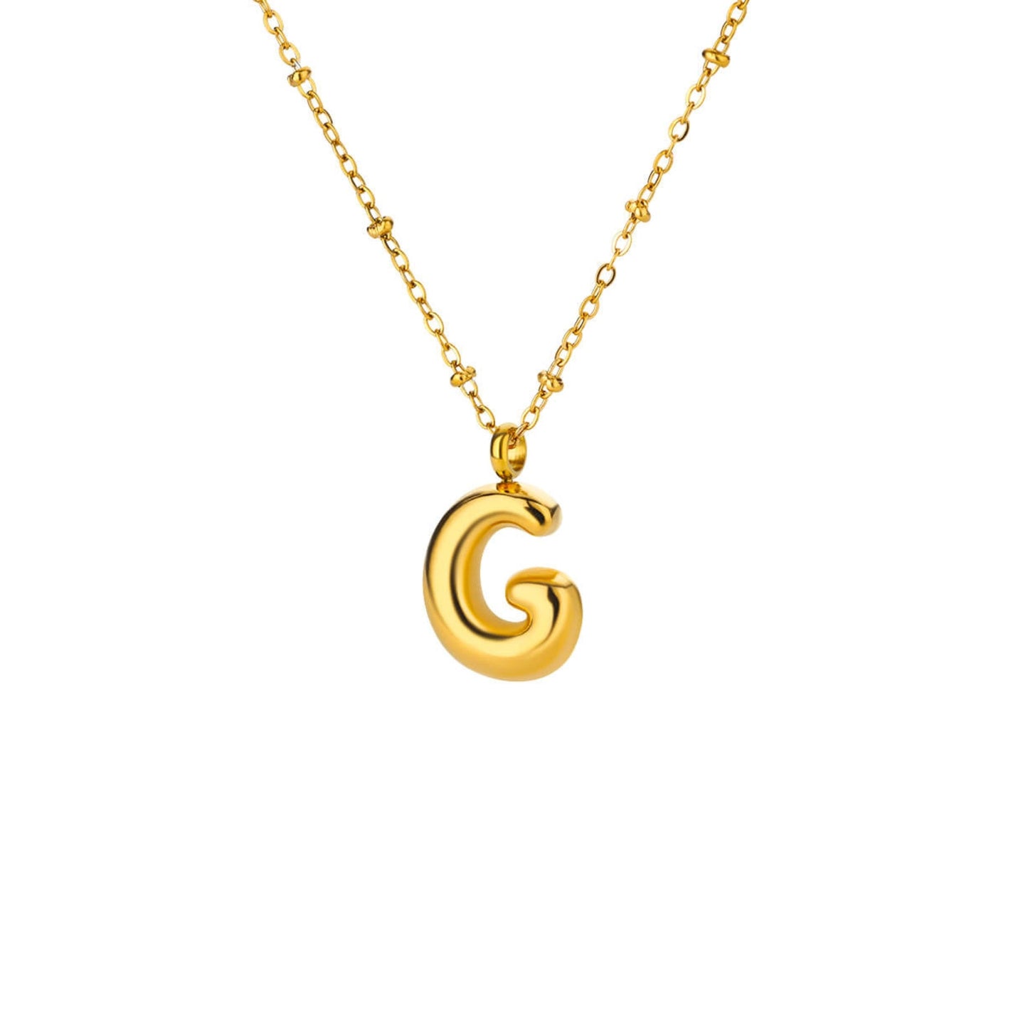 Bubble Initial Necklace