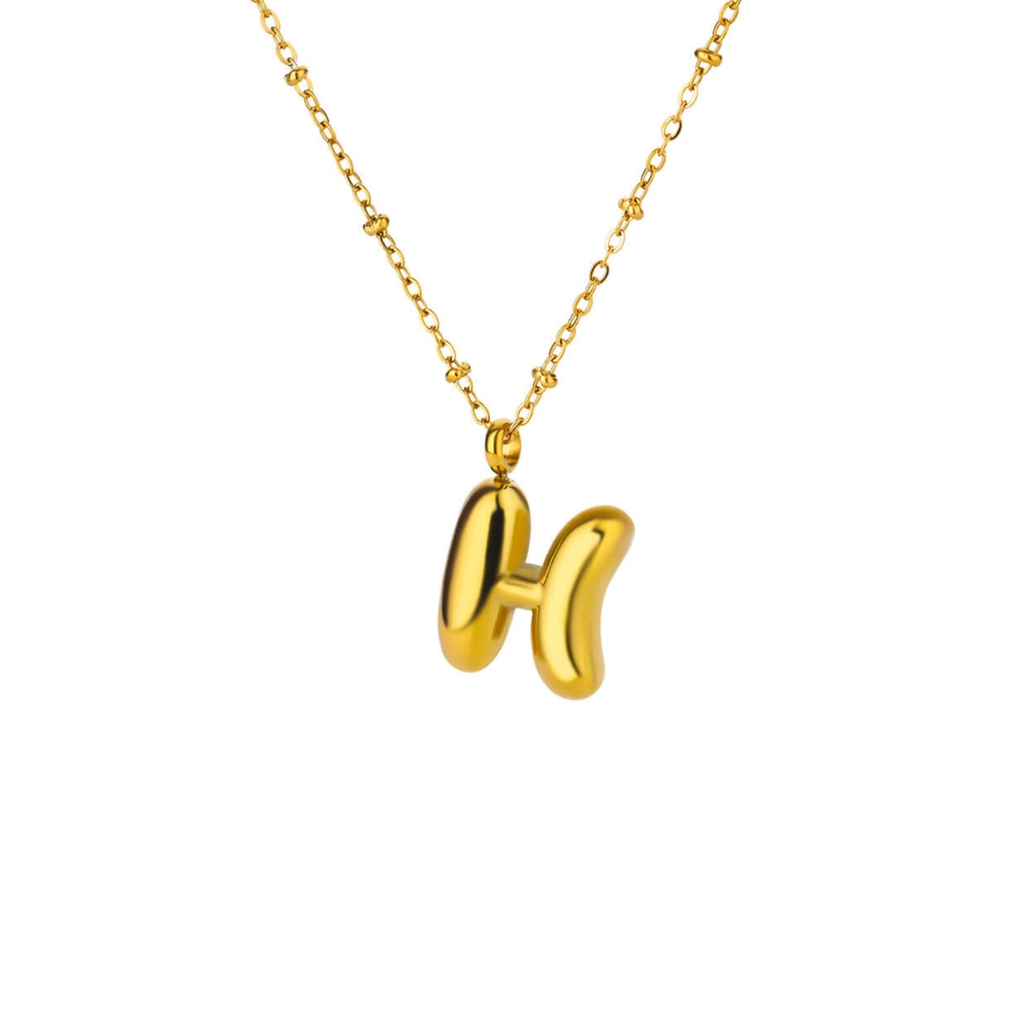 Bubble Initial Necklace