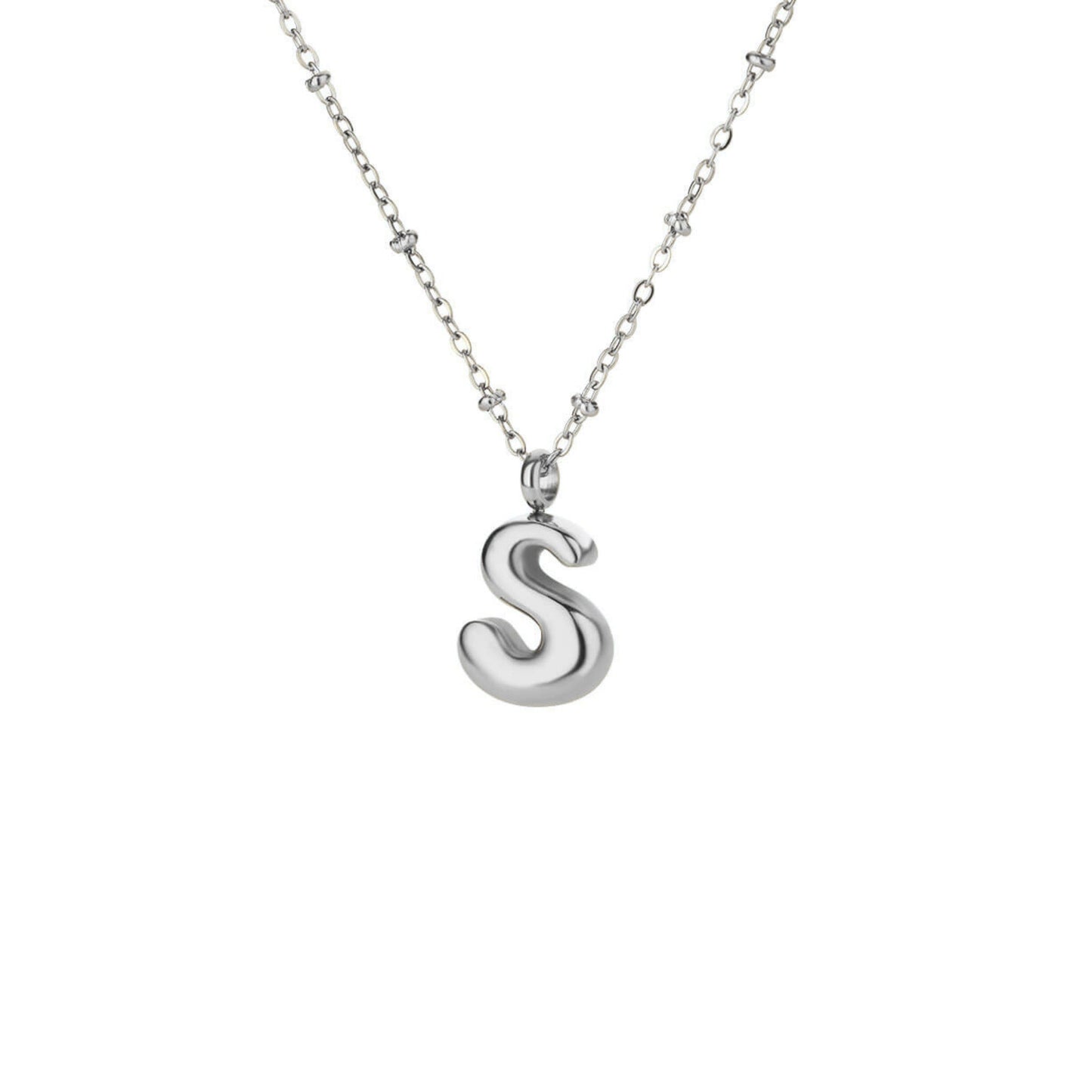 Bubble Initial Necklace