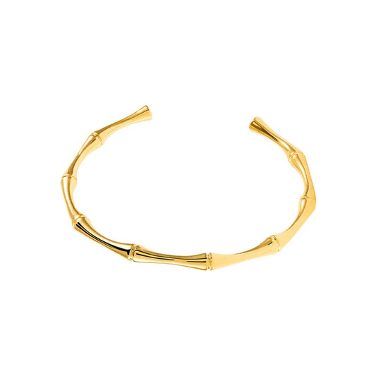 Bamboo-Style Open Bangle