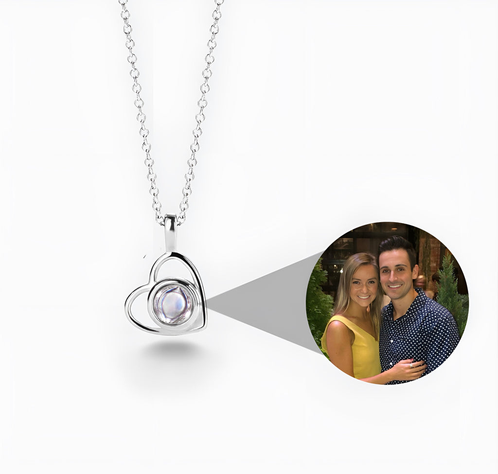 Custom Heart Photo Necklace