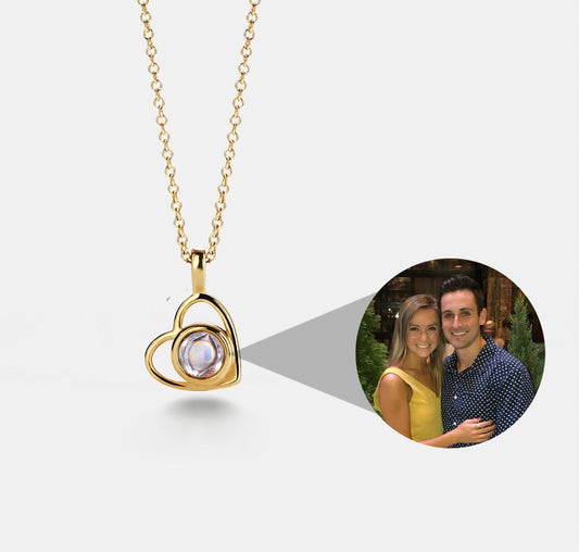 Custom Heart Photo Necklace