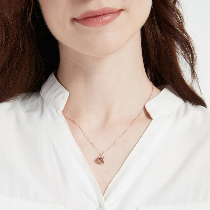 Custom Heart Photo Necklace