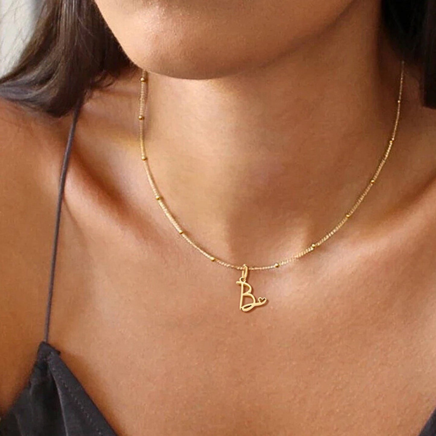 Love  Initial Alphabet Necklace