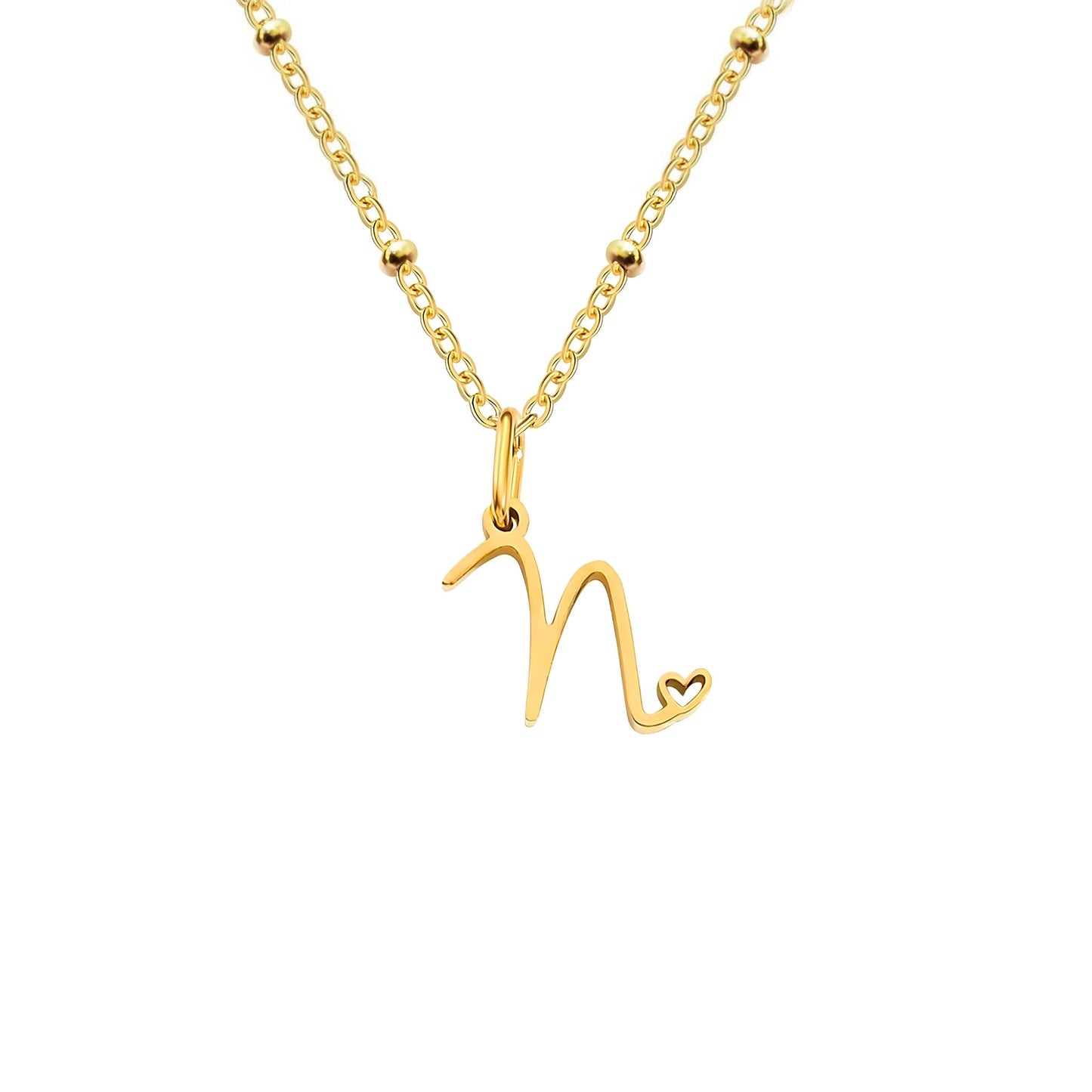 Love  Initial Alphabet Necklace