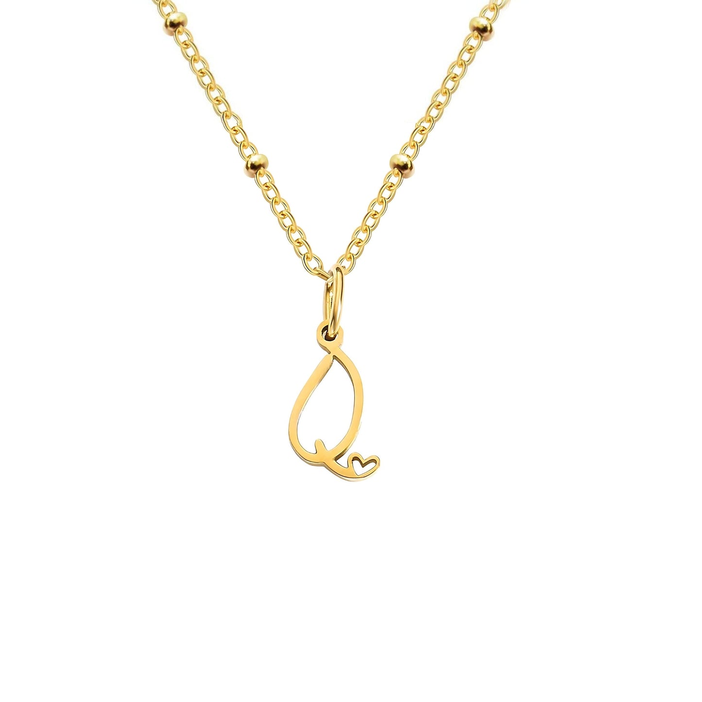 Love  Initial Alphabet Necklace