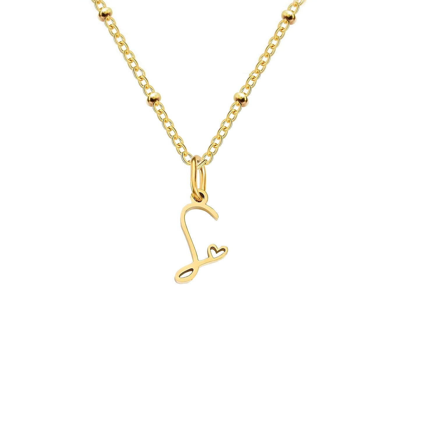 Love  Initial Alphabet Necklace
