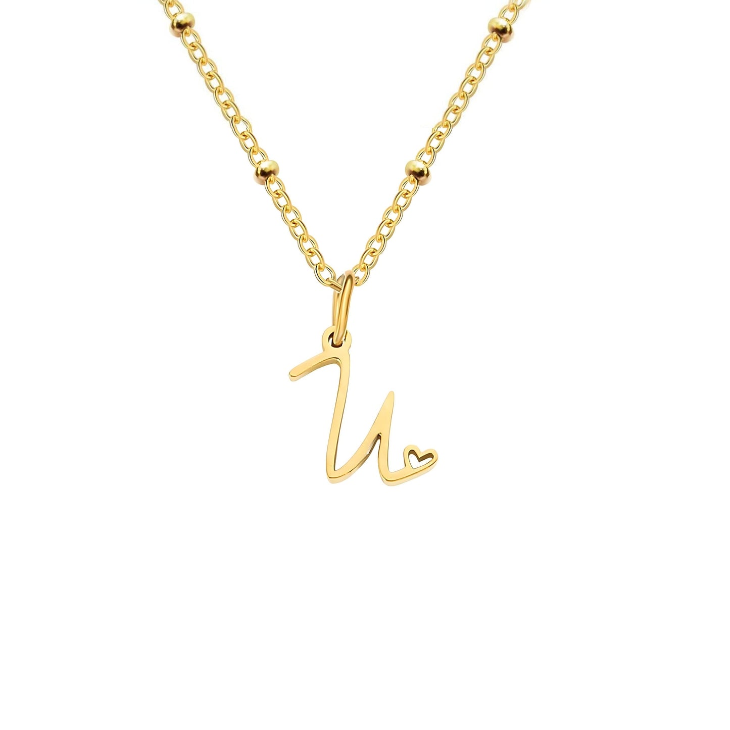 Love  Initial Alphabet Necklace