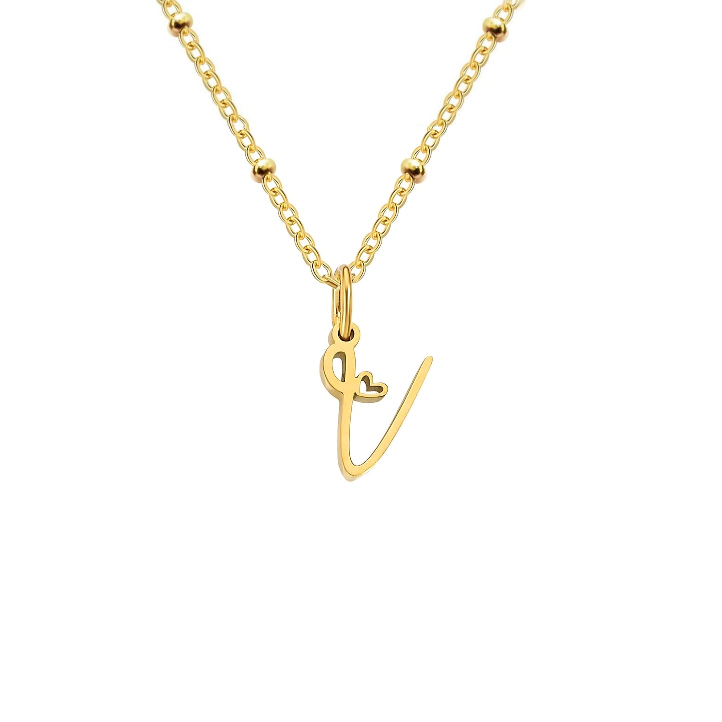 Love  Initial Alphabet Necklace