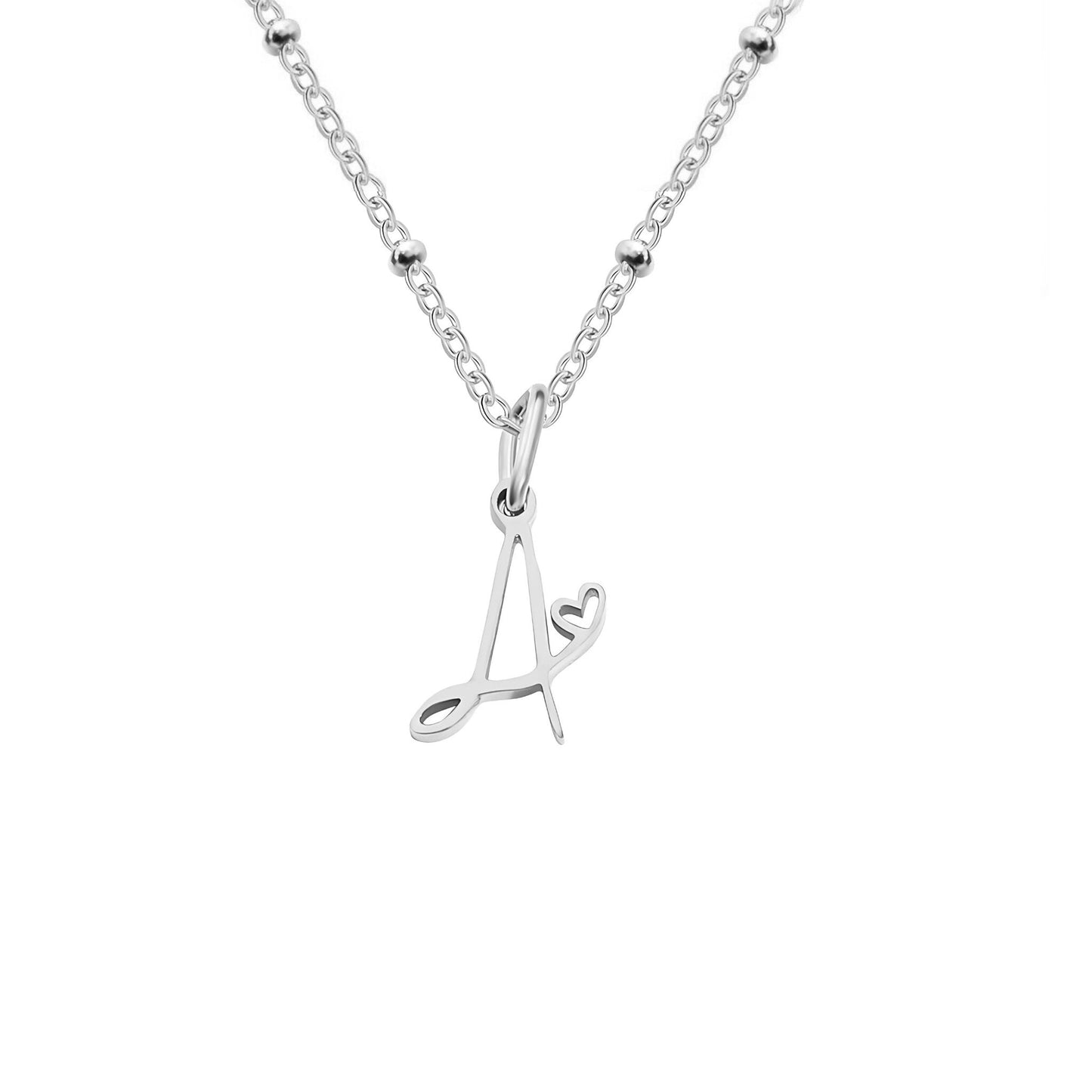 Love  Initial Alphabet Necklace
