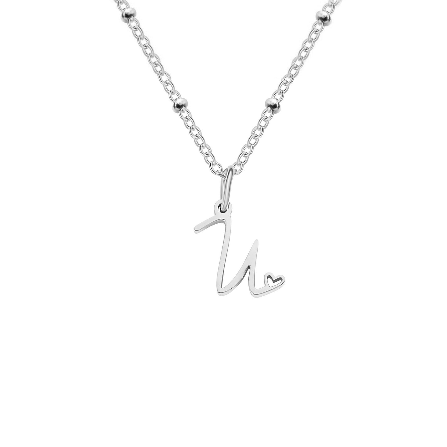 Love  Initial Alphabet Necklace