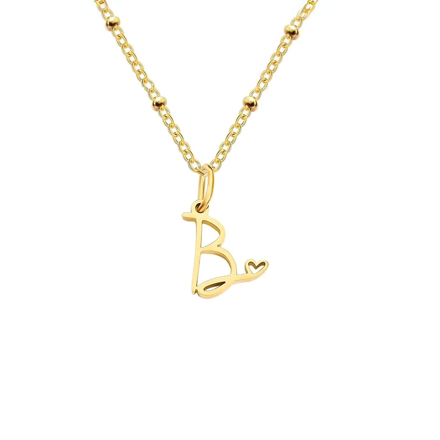 Love  Initial Alphabet Necklace