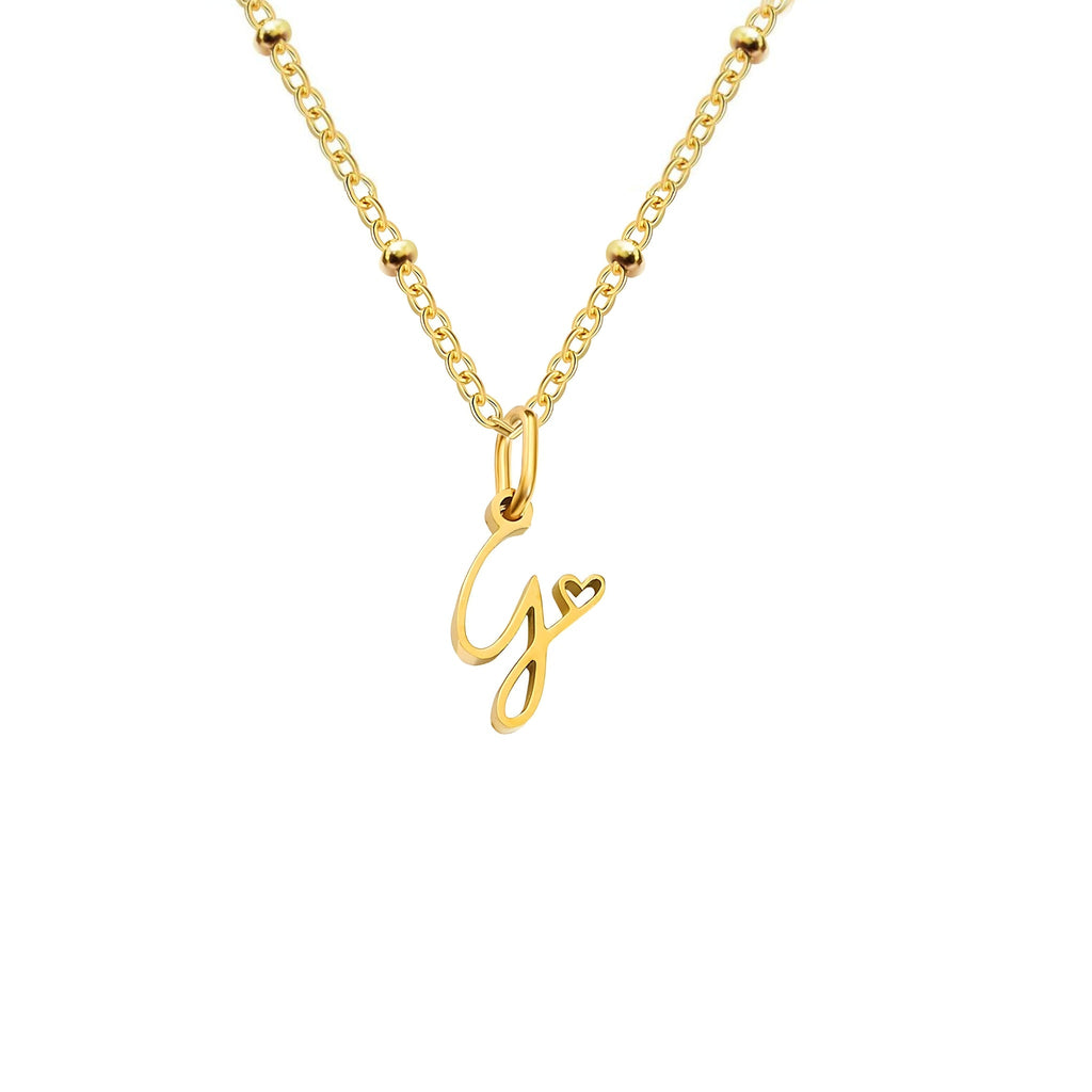 Love  Initial Alphabet Necklace