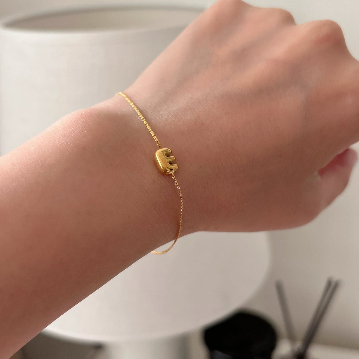 Bubble Initial Bracelet