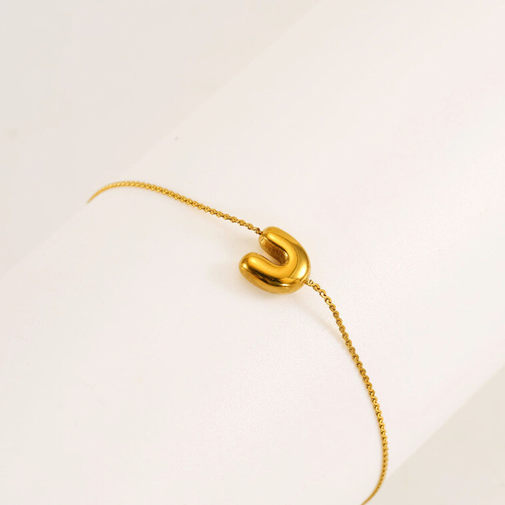 Bubble Initial Bracelet