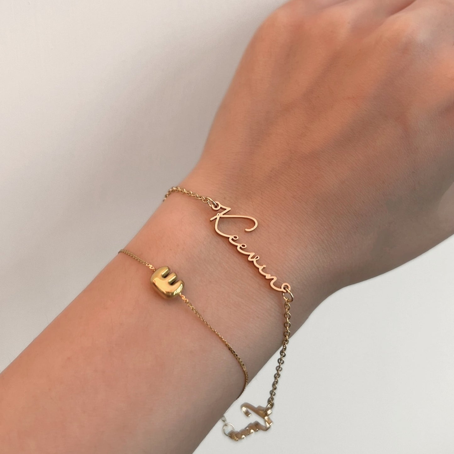 Bubble Initial Bracelet