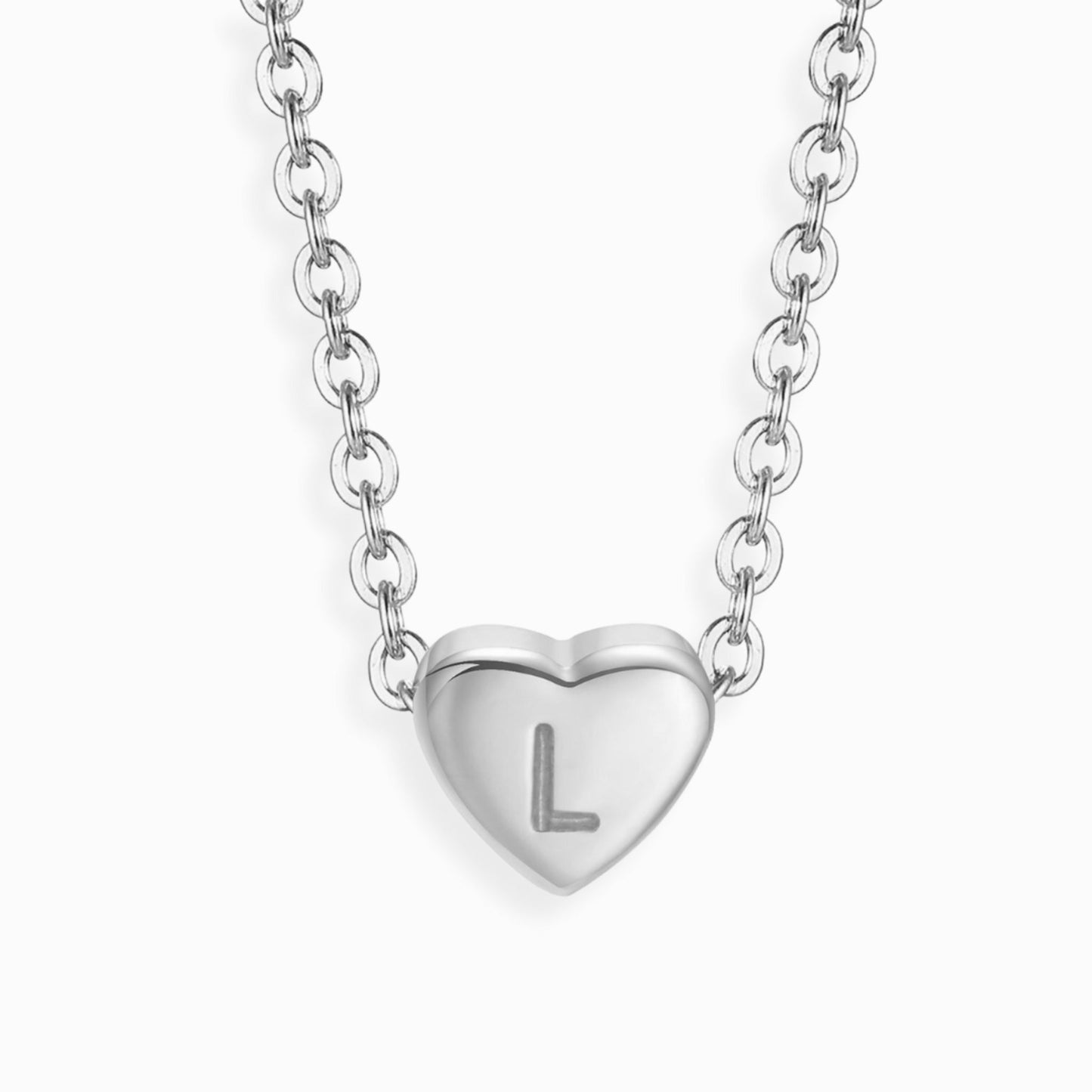 Amour Heart Alphabet Necklace