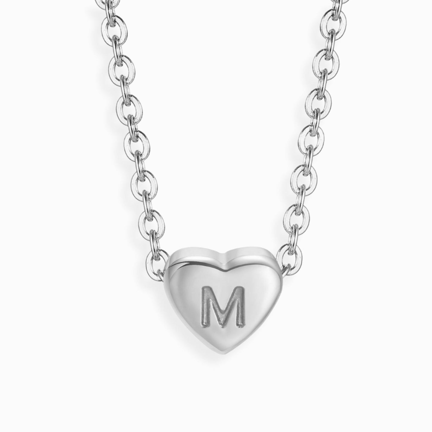 Amour Heart Alphabet Necklace