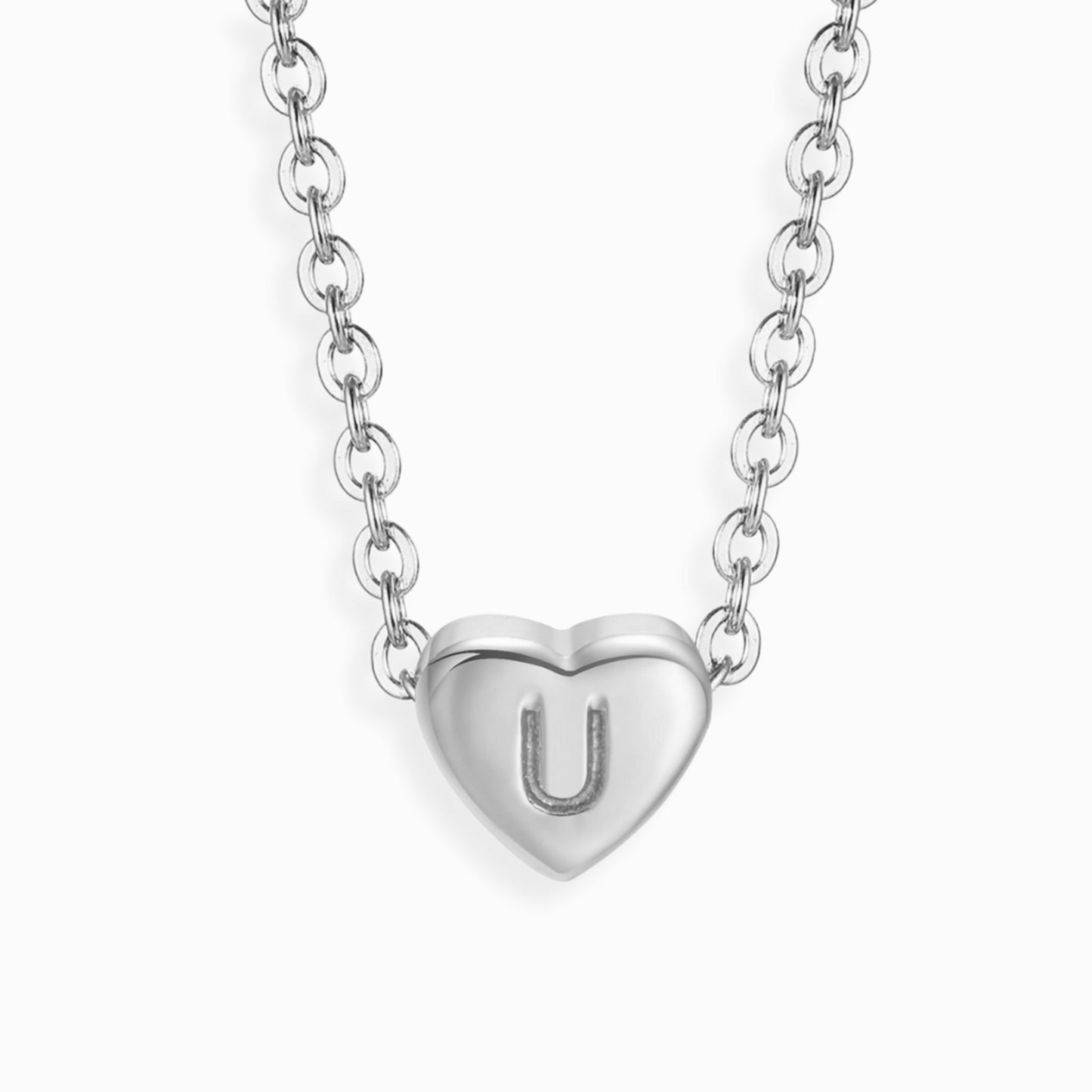 Amour Heart Alphabet Necklace