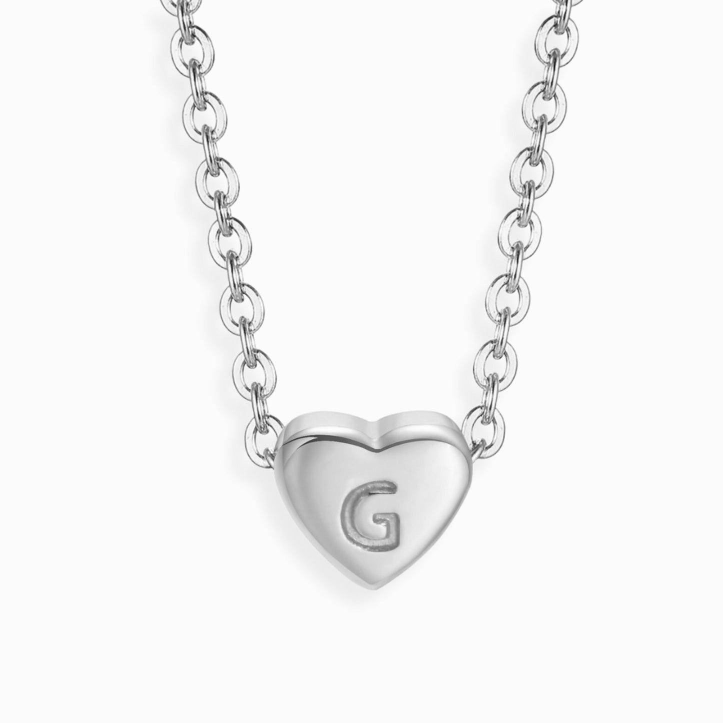 Amour Heart Alphabet Necklace