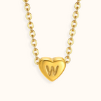 Amour Heart Alphabet Necklace