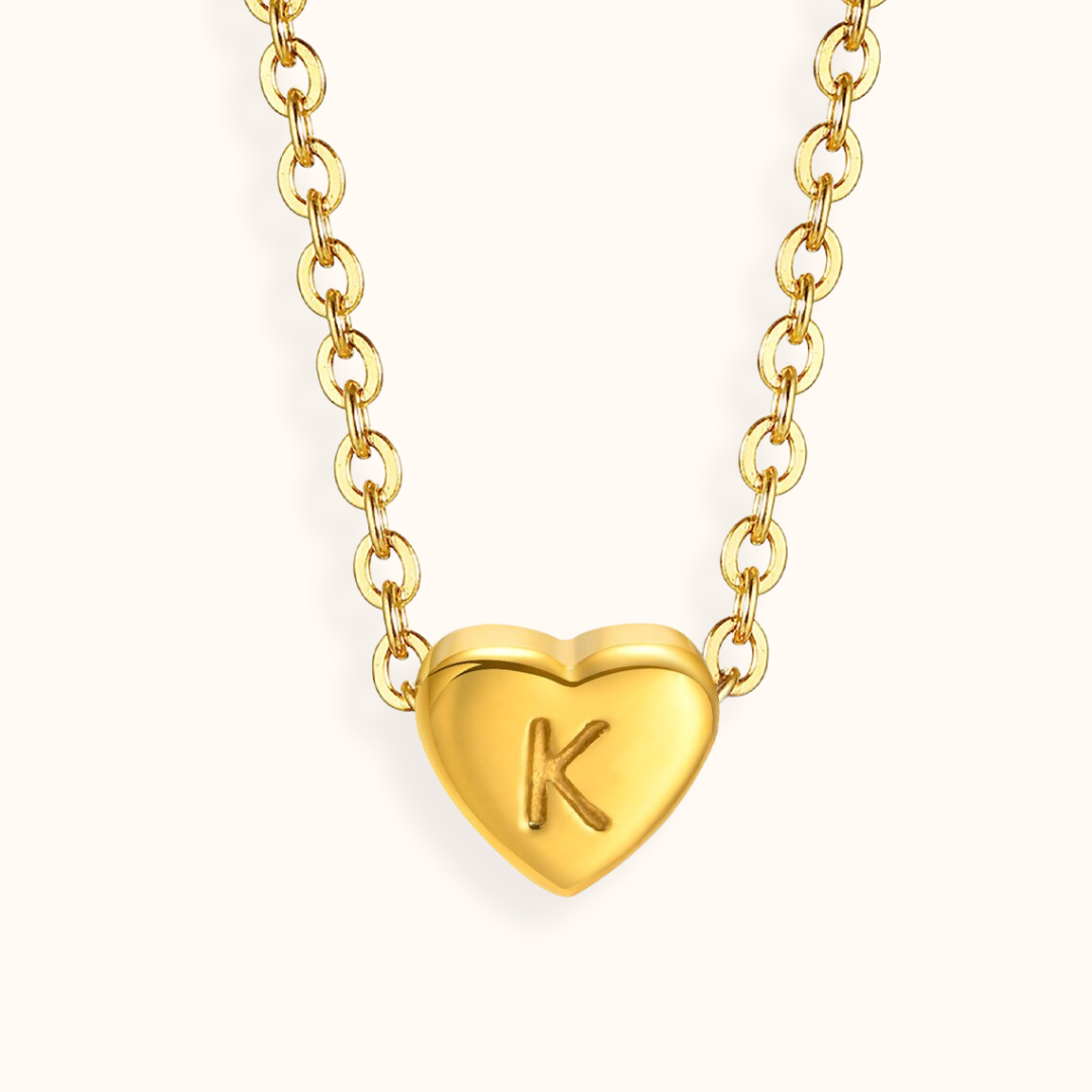 Amour Heart Alphabet Necklace