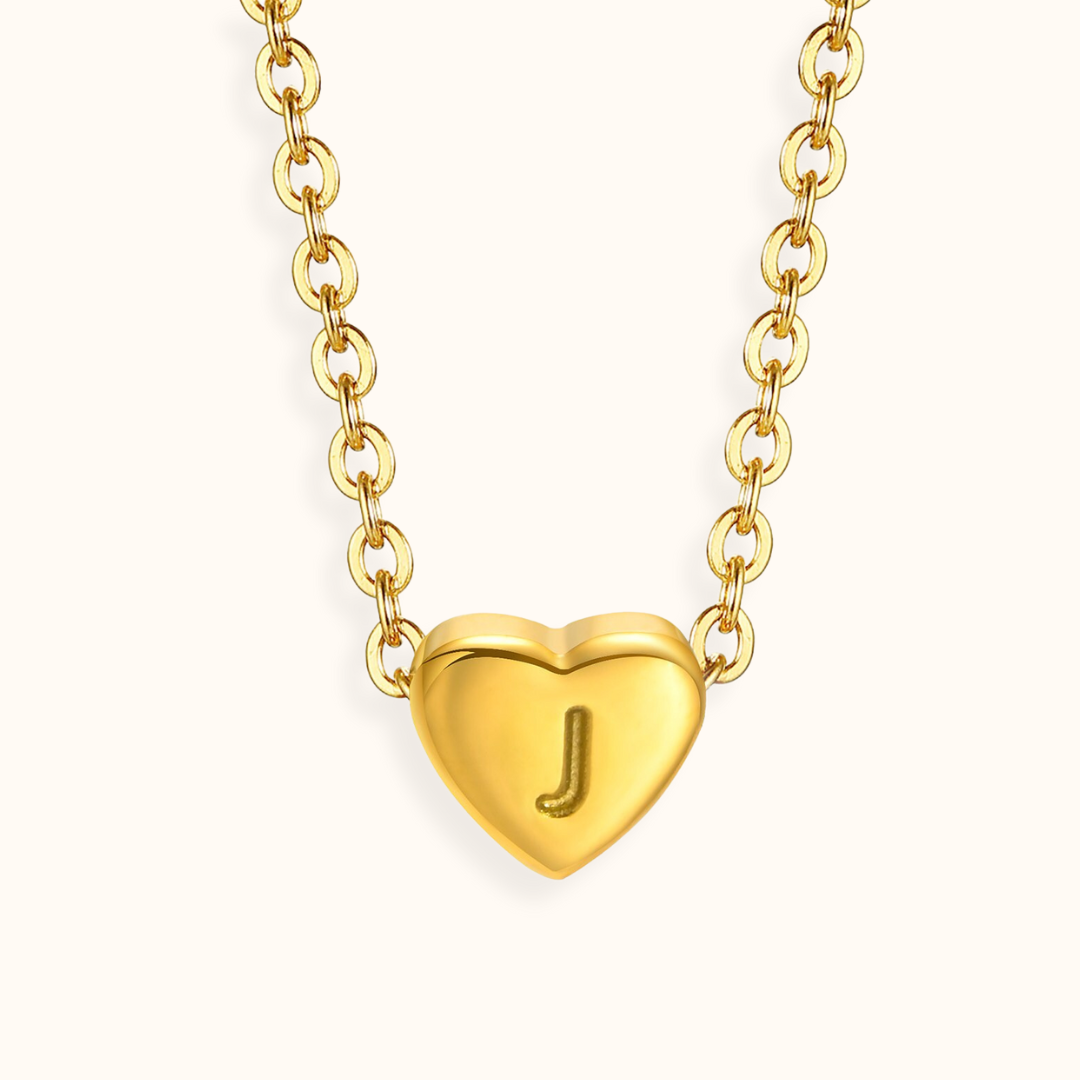Amour Heart Alphabet Necklace