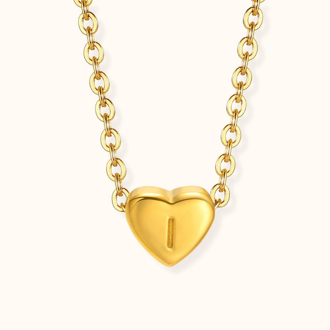 Amour Heart Alphabet Necklace