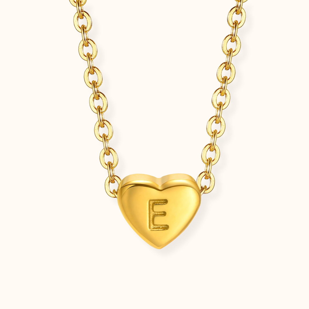 Amour Heart Alphabet Necklace
