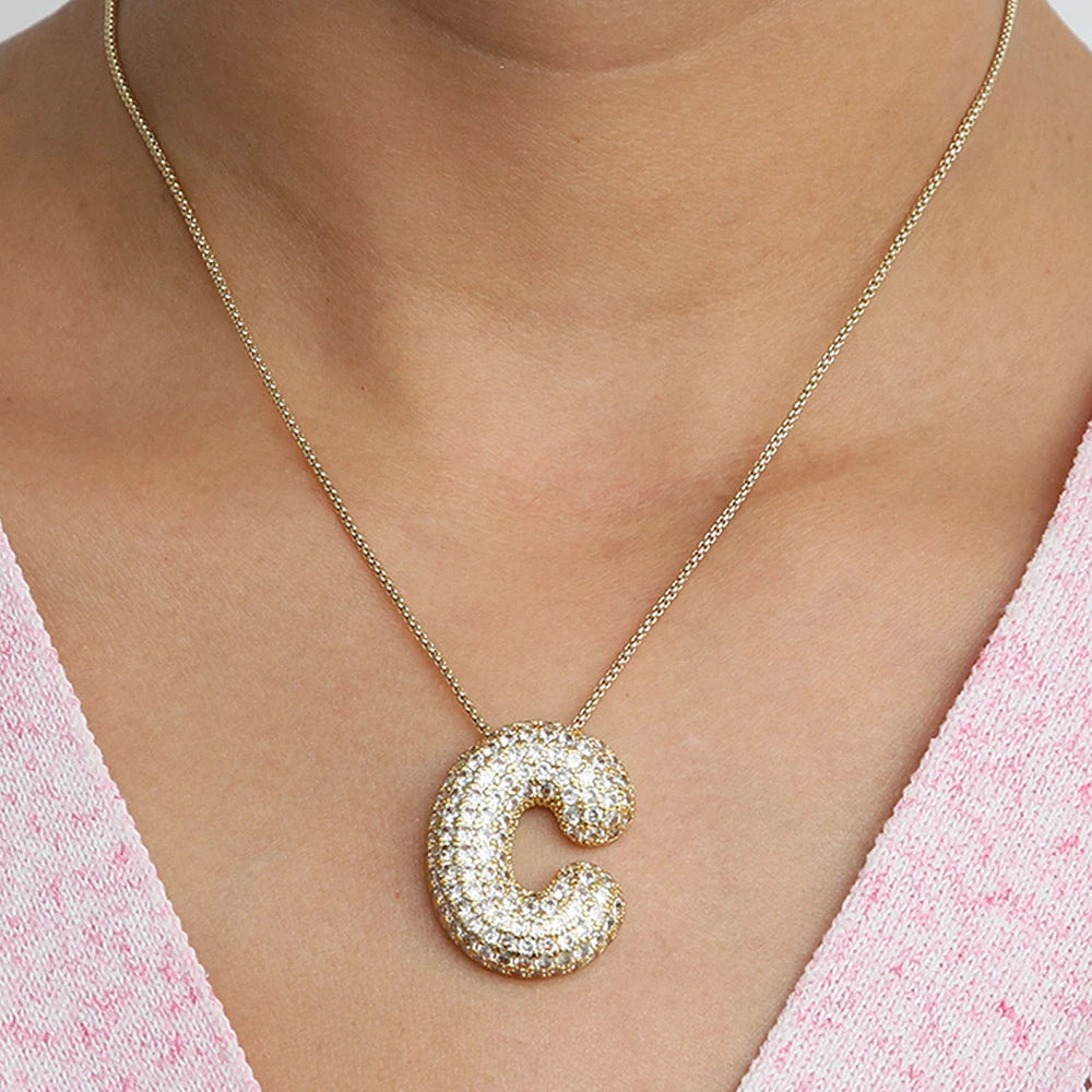 Personalized Sparkling Initial Necklace