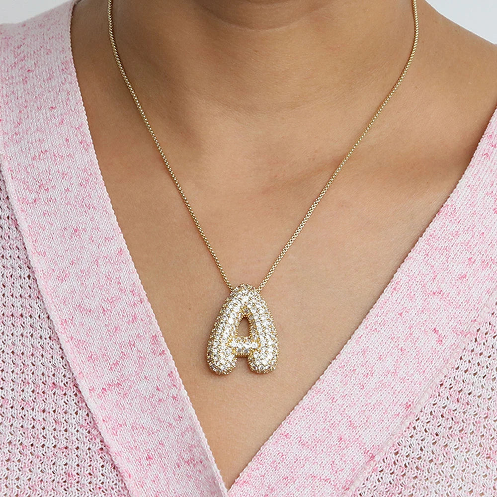 Personalized Sparkling Initial Necklace