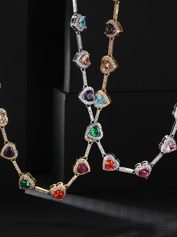Heart Shaped Gem Necklace