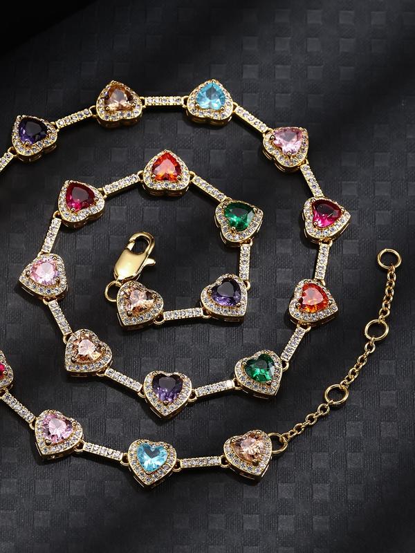 Heart Shaped Gem Necklace