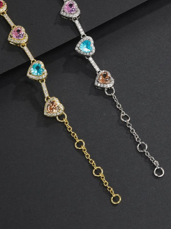 Heart Shaped Gem Bracelet