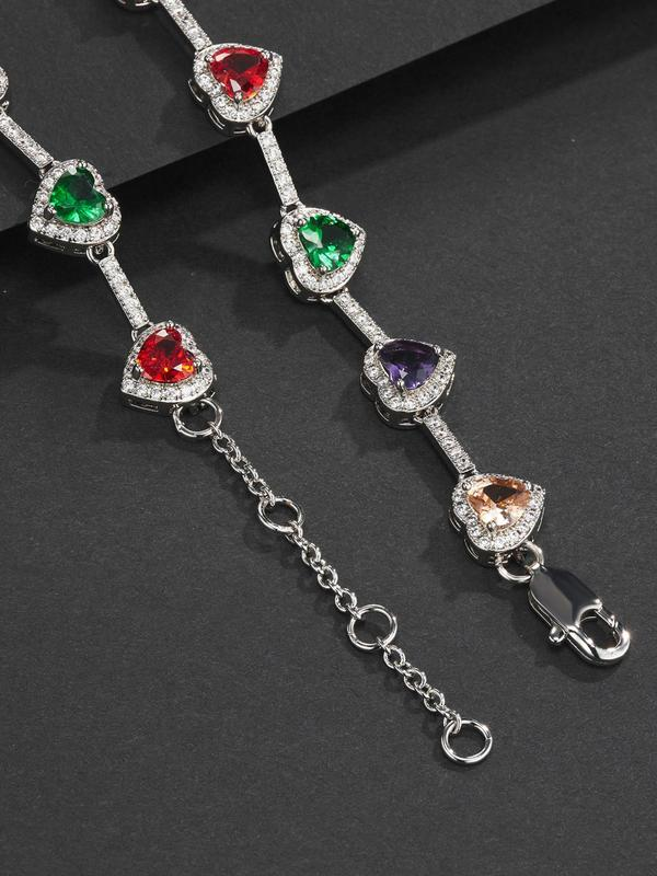 Heart Shaped Gem Bracelet