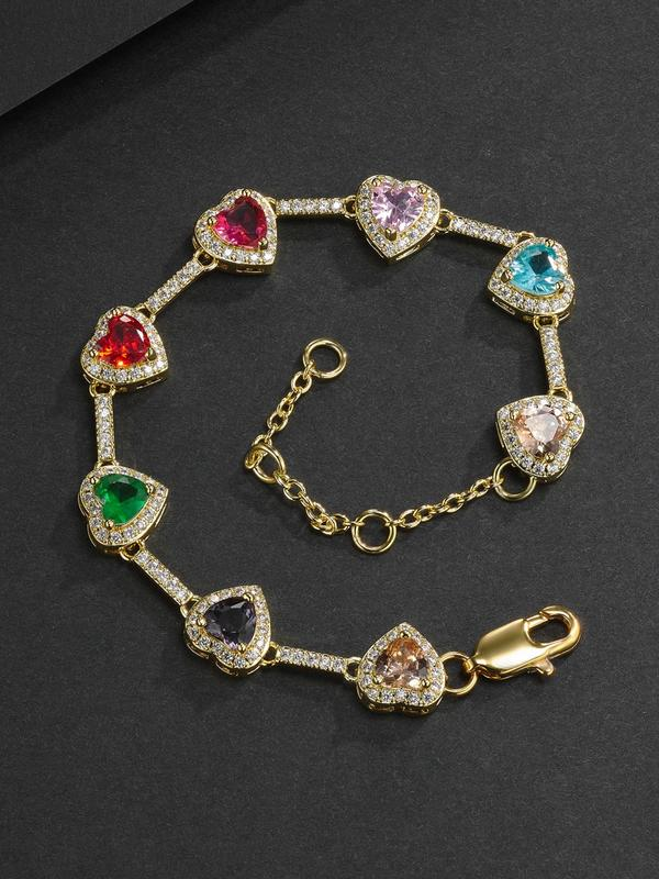 Heart Shaped Gem Bracelet