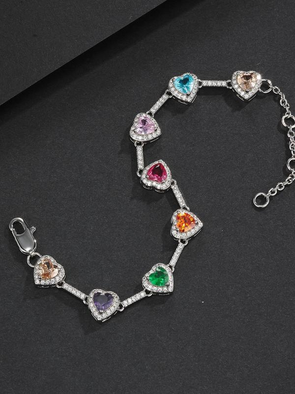 Heart Shaped Gem Bracelet