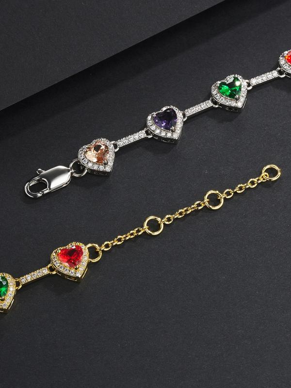 Heart Shaped Gem Bracelet